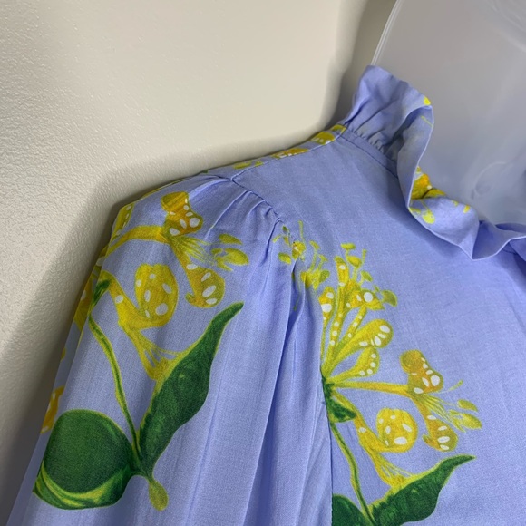 Cynthia Rowley Tayla Floral Mini Ruffle Dress 4 - Picture 8 of 16